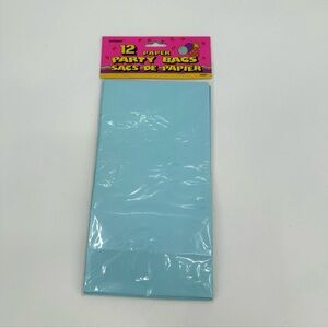 3/$15 UNIQUE Paper Party Bags & Luminary Bags 10x5" Light Blue 12 pk READ